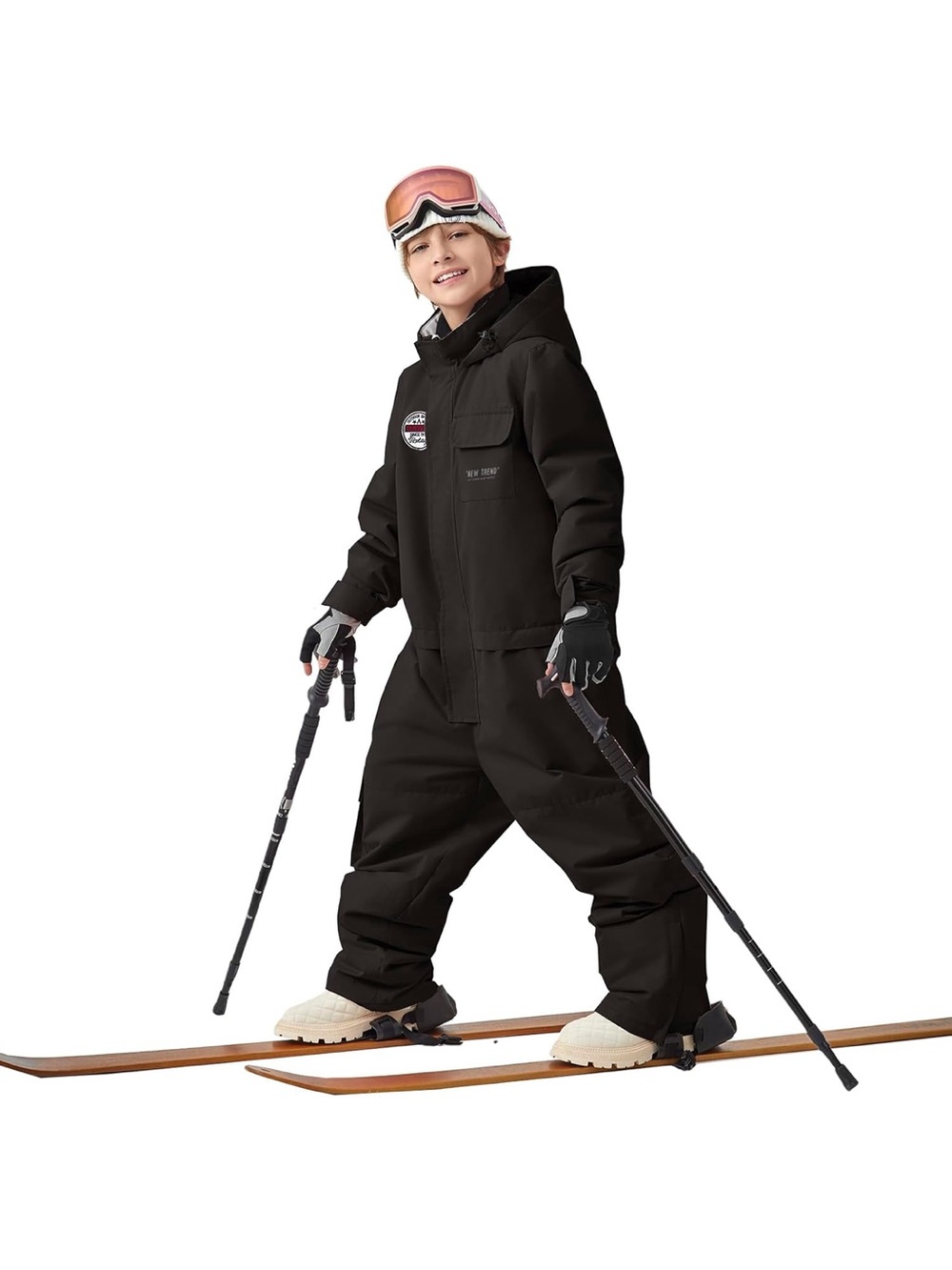 NWOT HOTIAN Boys/Girls One Piece Ski Suit Overalls Windproof Waterproof